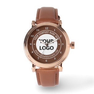 Your Business Logo Name Info Branded Watch Gift