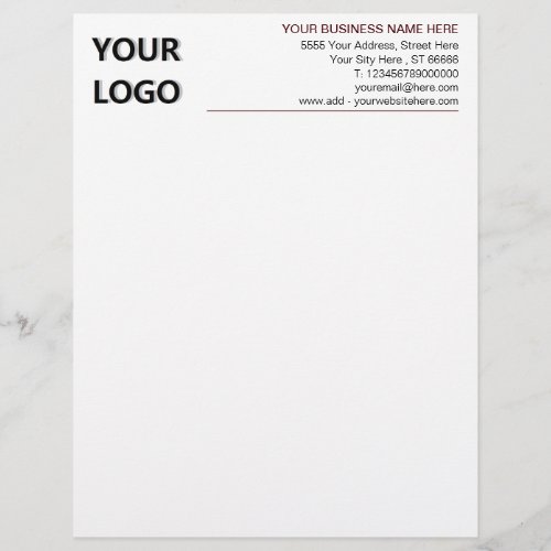 Your Business Logo Name Info Company Letterhead