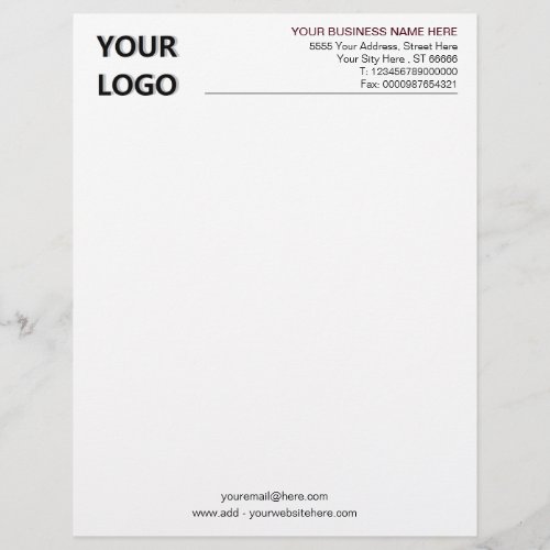 Your Business Logo Name Info Modern Letterhead