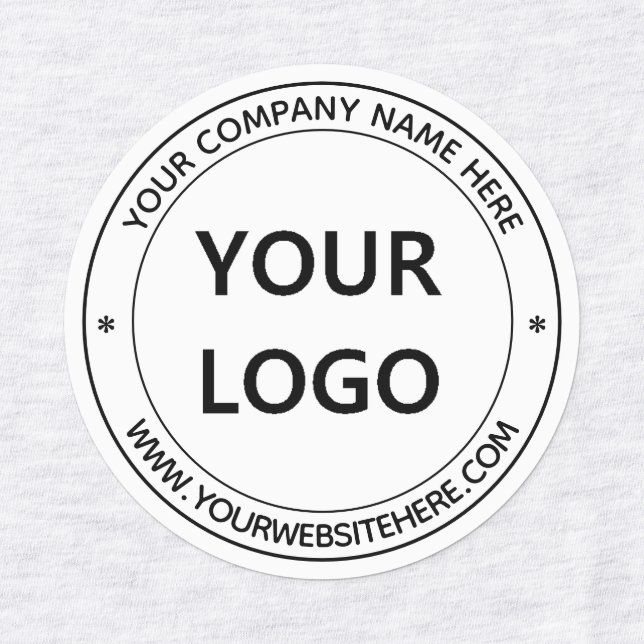 Your Business Logo Name Info Stamp Design Labels (Design 1)