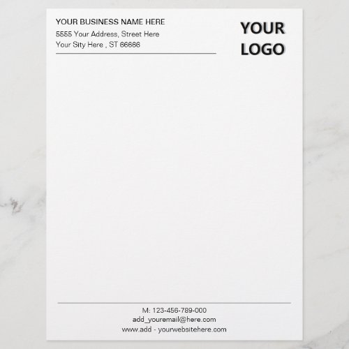 Your Business Logo Name Information Letterhead