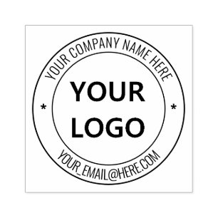 Your Business Logo Name Promotional Personalized Rubber Stamp