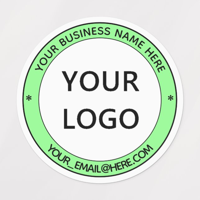 Your Business Logo Name Stamp Personalized Modern Labels (Design 5)