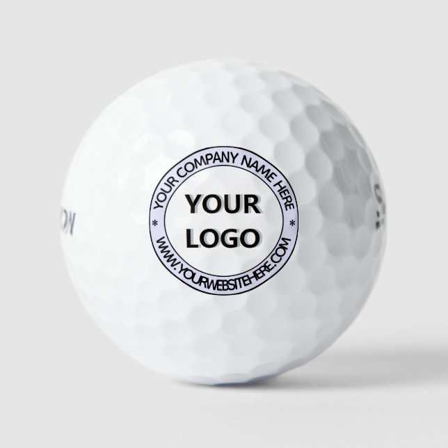 Your Business Logo Name Stamps Golf Balls Template (Front)