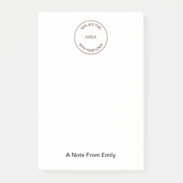 Your Business Logo Name Typography Post-it Notes (Front)