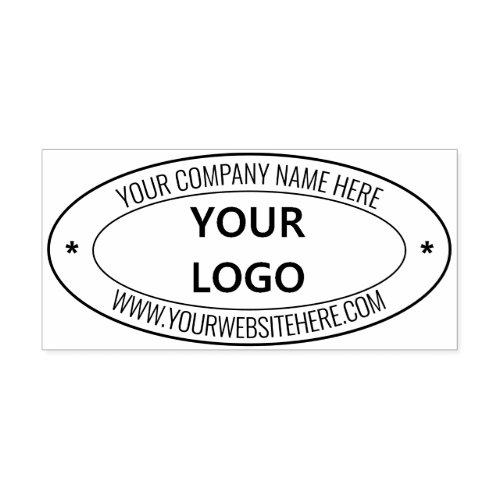 Your Business Logo Name Website Oval Design Stamp