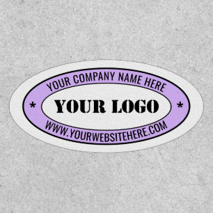 Your Business Logo Name Website Oval Patch Example