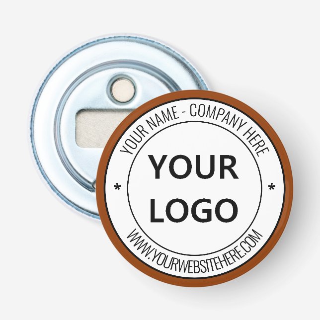 Your Business Logo Name Website Personalized  Bottle Opener (Front)