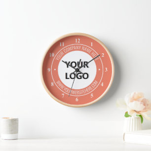 Your Business Logo Name Website Promotional Clock