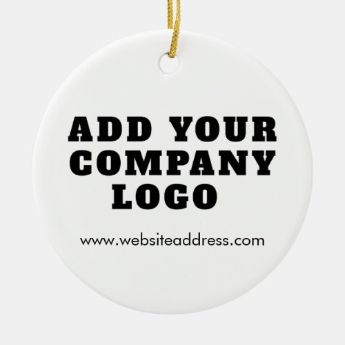 Your Business Logo New Employee Christmas Ceramic Ornament