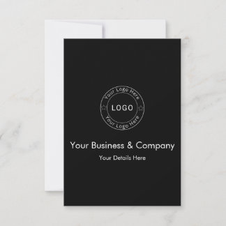 Your Business Logo on Black Custom Announcement