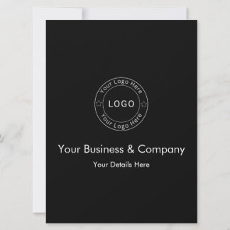 Your Business Logo on Black Custom Announcement