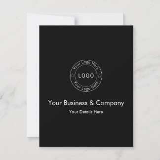 Your Business Logo on Black Custom Save The Date