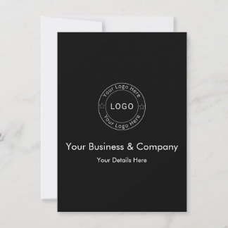 Your Business Logo on Black Custom Save The Date