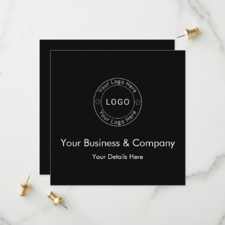 Your Business Logo on Black Custom Save The Date