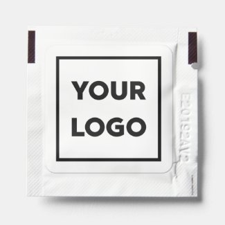 Your Business Logo on White Branded Hand Sanitizer Packet