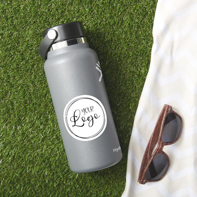 Your Business Logo on White Circle Sticker (HydroFlask Insitu)
