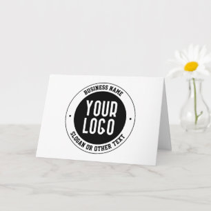 Your Business Logo or Design Bold Editable Text Card