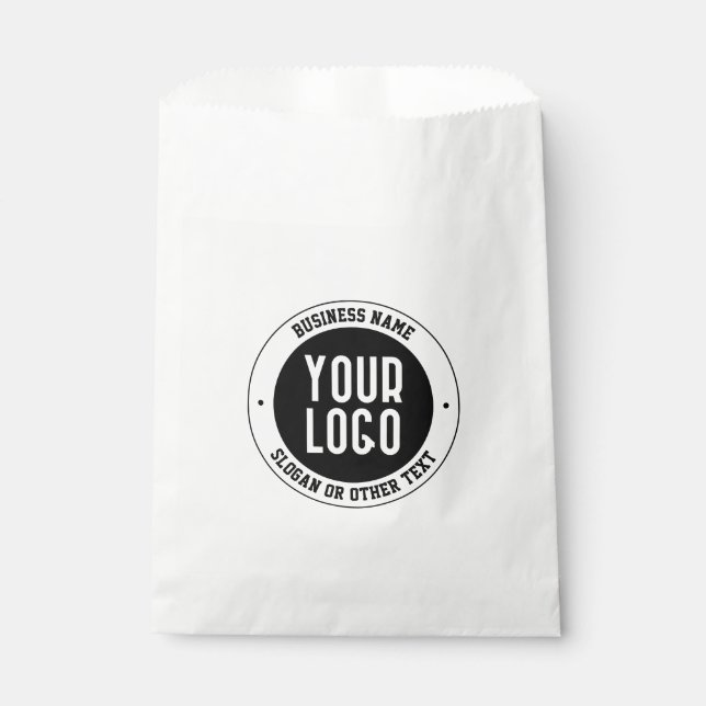 Your Business Logo or Design | Bold Editable Text Favor Bag (Front)