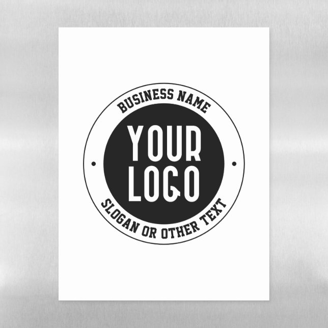 Your Business Logo or Design | Bold Editable Text Magnetic Dry Erase Sheet (Vertical)