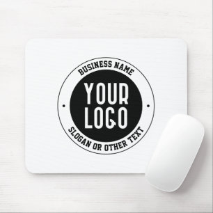 Your Business Logo or Design Bold Editable Text Mouse Pad