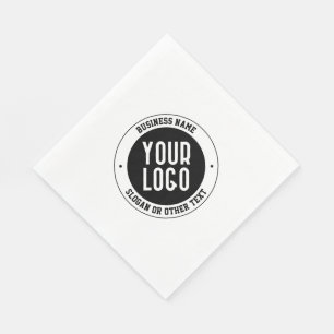 Your Business Logo or Design Bold Editable Text Napkins