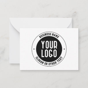 Your Business Logo or Design Bold Editable Text Note Card