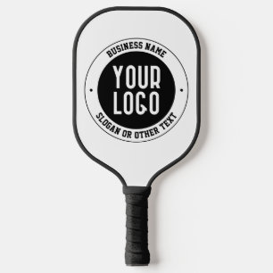 Your Business Logo or Design Bold Editable Text Pickleball Paddle