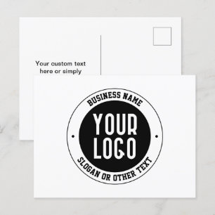 Your Business Logo or Design   Bold Editable Text Postcard