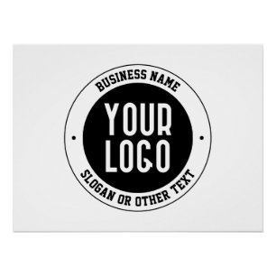 Your Business Logo or Design   Bold Editable Text Poster