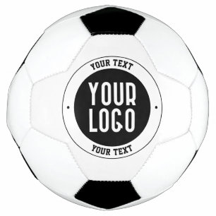 Your Business Logo or Design Bold Editable Text Soccer Ball