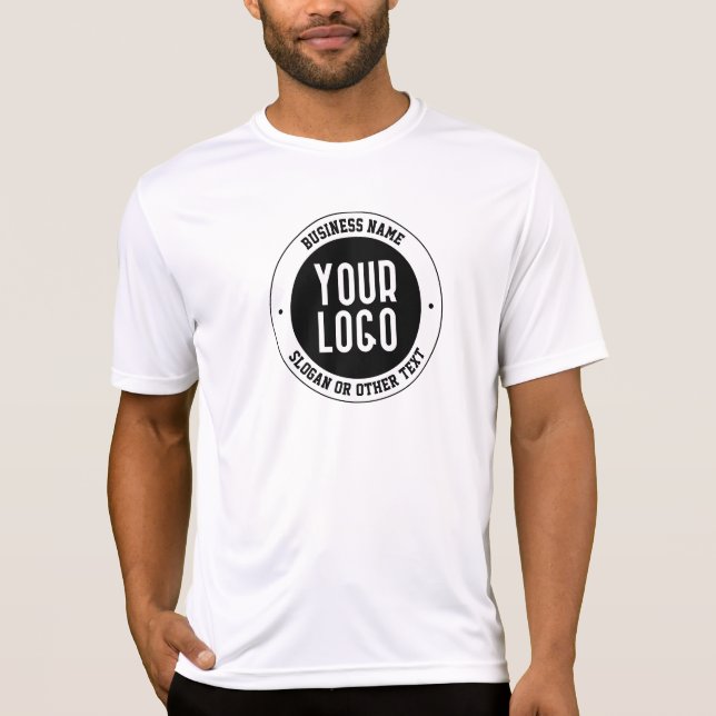 Your Business Logo or Design | Bold Editable Text T-Shirt (Front)