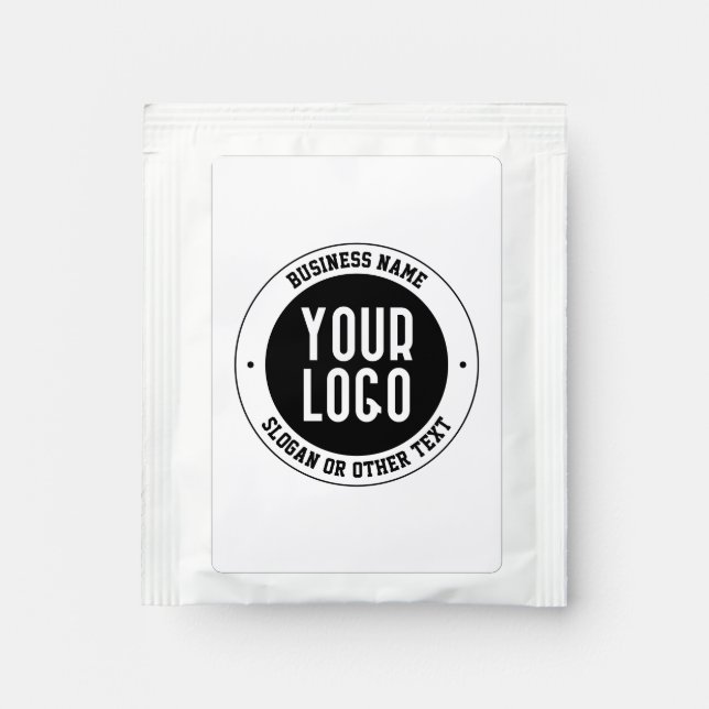 Your Business Logo or Design | Bold Editable Text Tea Bag Drink Mix (Front)
