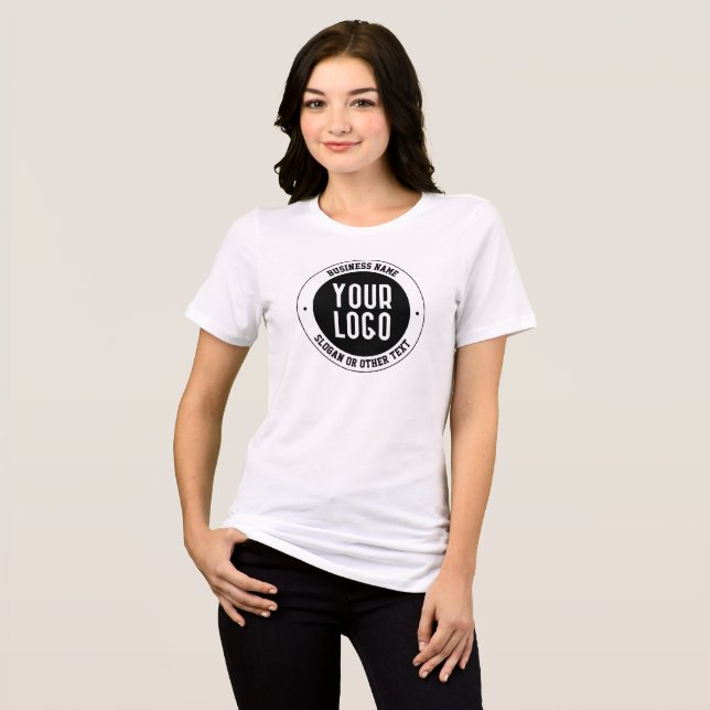 Your Business Logo or Design | Bold Editable Text Tri-Blend Shirt (Front Full)
