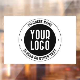 Your Business Logo or Design Bold Editable Text Window Cling