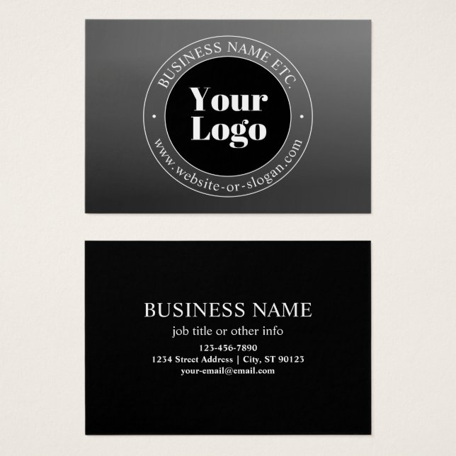 Your Business Logo or Design & Editable Text (Front & Back)