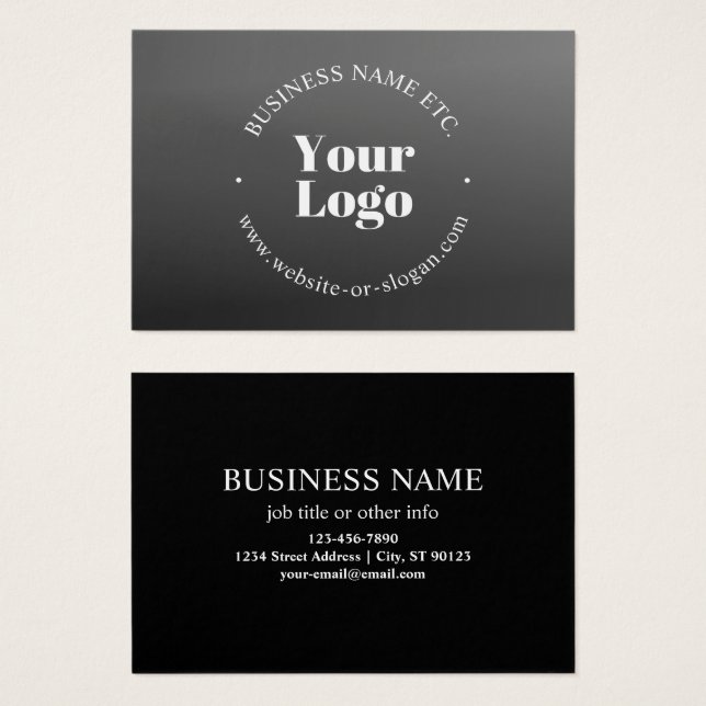 Your Business Logo or Design & Editable Text (Front & Back)