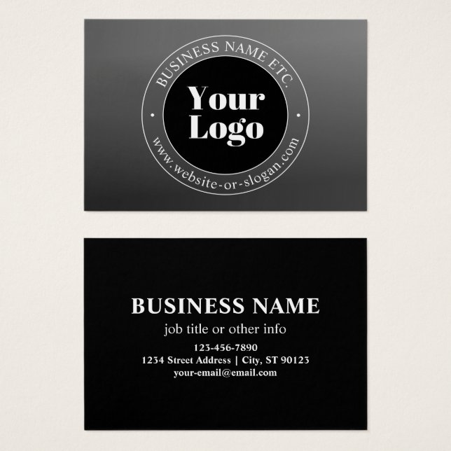 Your Business Logo or Design & Editable Text (Front & Back)