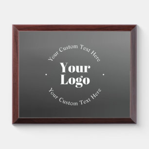 Your Business Logo or Design & Editable Text Award Plaque