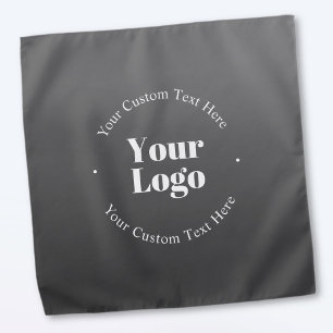 Your Business Logo or Design & Editable Text Bandana
