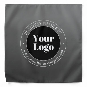 Your Business Logo or Design & Editable Text Bandana