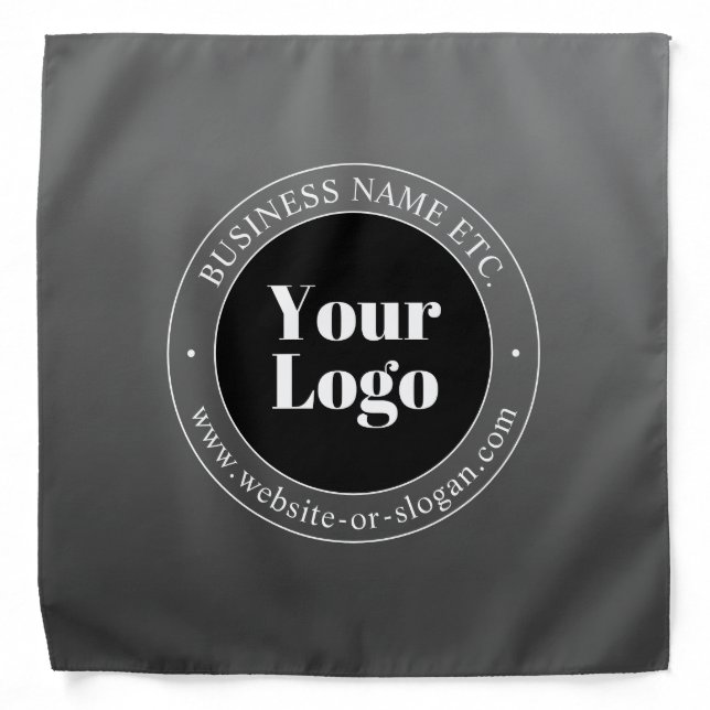 Your Business Logo or Design & Editable Text Bandana (Front)