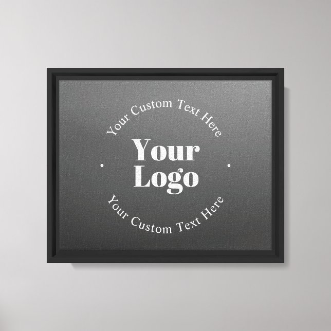Your Business Logo or Design & Editable Text Canvas Print (Front)
