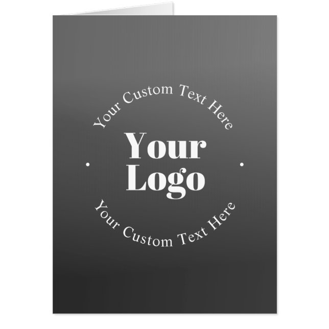Your Business Logo or Design & Editable Text Card (Front)