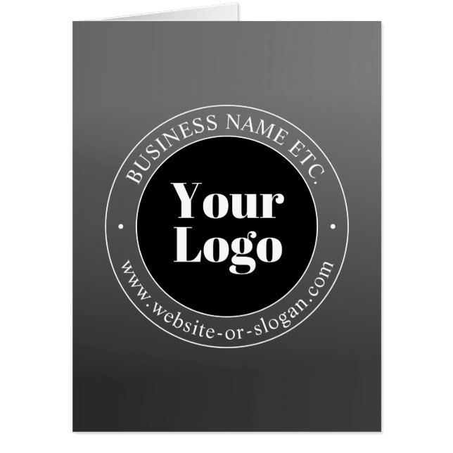 Your Business Logo or Design & Editable Text Card (Front)