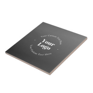 Your Business Logo or Design & Editable Text Ceramic Tile
