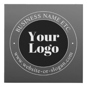 Your Business Logo or Design & Editable Text Faux Canvas Print
