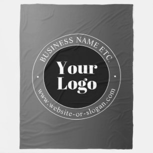 Your Business Logo or Design & Editable Text Fleece Blanket