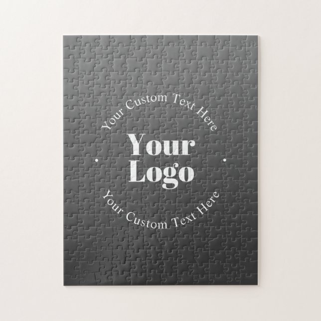 Your Business Logo or Design & Editable Text Jigsaw Puzzle (Vertical)