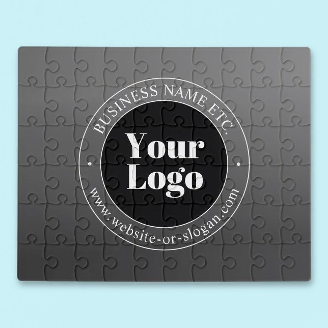 Your Business Logo or Design & Editable Text Jigsaw Puzzle (Creator Uploaded)